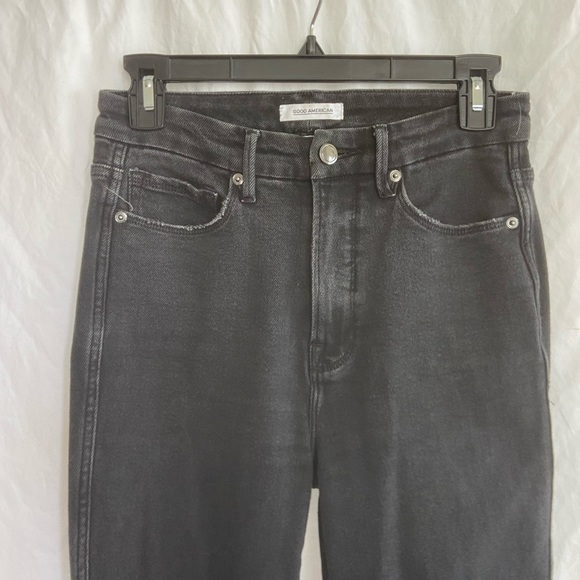 Good American Black Straight Leg Jeans Size 27 - Picture 8 of 16